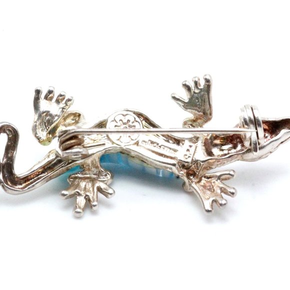 Sterling Silver Hallmarked Millefiori Gecko Brooch - Picture 6 of 6